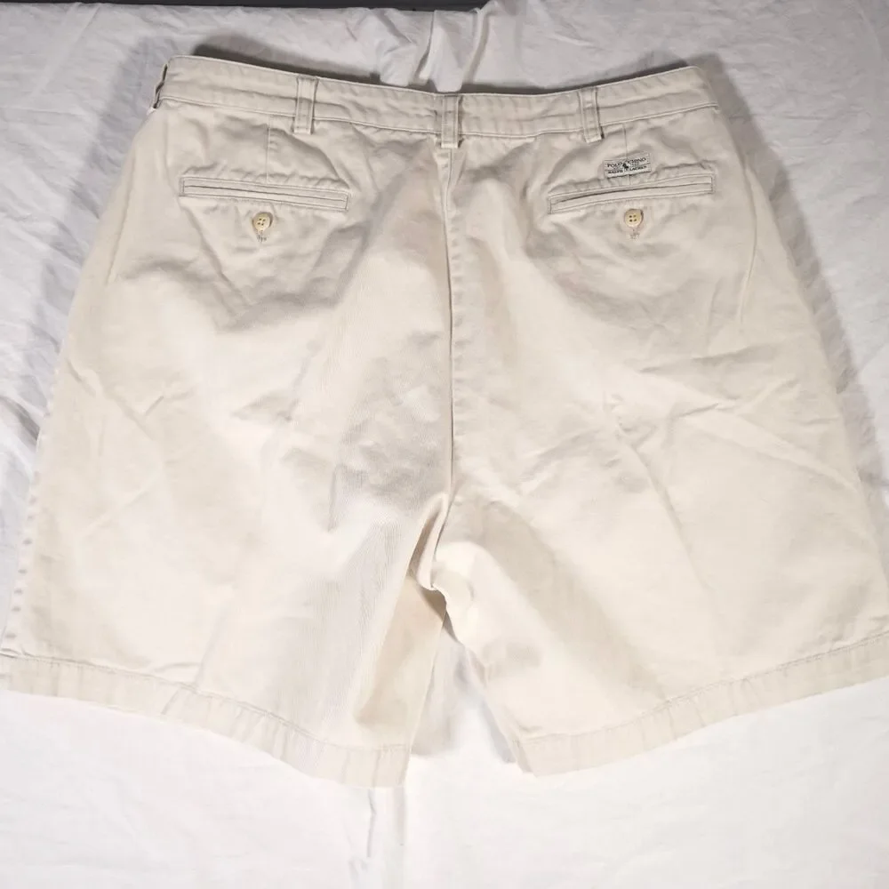 Vintage Polo Ralph Lauren Tyler Shorts Tan Beige Chino 38
